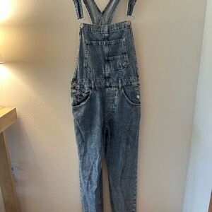 We The Free Blue Denim Overalls